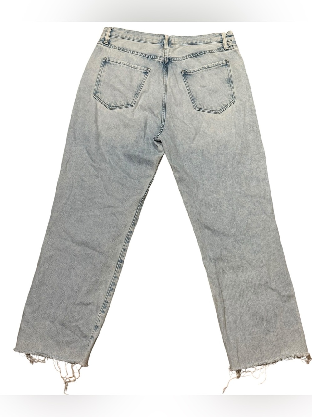 FRAME Le Jane Crop Luster Light Wash Raw Hem Jeans Size 30 - Picture 5 of 14